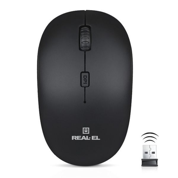 Миша бездротова REAL-EL RM-301 Wireless Black DC227221 фото