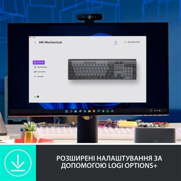 Клавиатура беспроводная Logitech MX Mechanical Graphite Clicky (920-010759) DC451322 фото