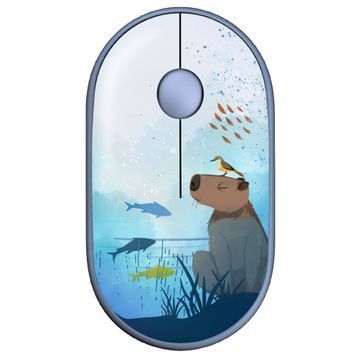 Миша бездротова 2E MF300 Capybara Swim Silent WL BT Blue (2E-MF300WCAPIBARABL) DC524999 фото