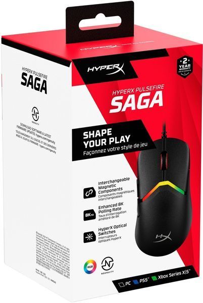 Миша HyperX Pulsefire Saga Black (A2PB3AA) DC555316 фото