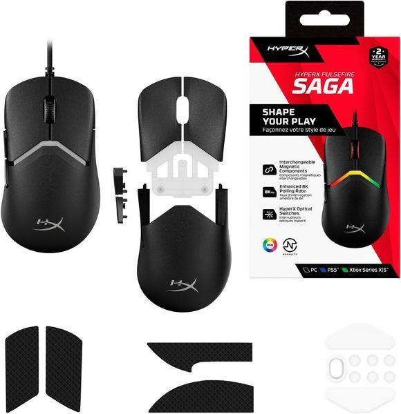 Миша HyperX Pulsefire Saga Black (A2PB3AA) DC555316 фото
