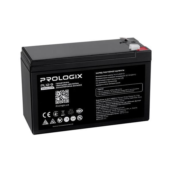 Акумуляторна батарея Prologix 12V 9AH (PL12-9) AGM DC513920 фото