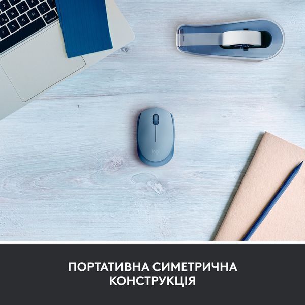 Миша бездротова Logitech M171 Blue/Gray (910-006866) DC454011 фото