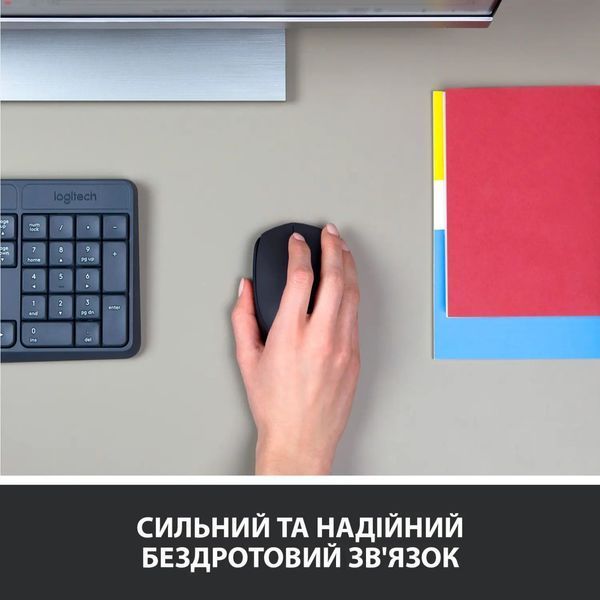 Миша бездротова Logitech M170 Grey/Black (910-004642) DC134418 фото
