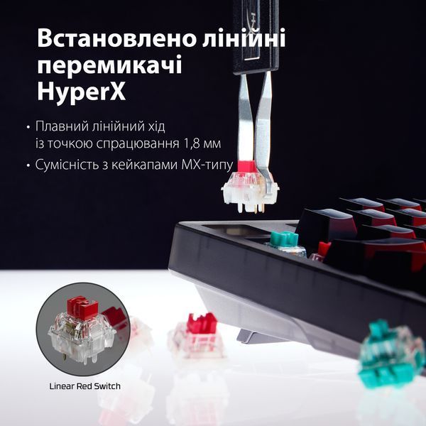 Клавіатура HyperX Origins 2 1800 HX Red USB Black (B4QS4AA) DC600209 фото