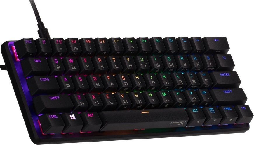 Клавіатура HyperX Alloy Origins 60 Red RGB UA Black (4P5N4AA) DC531808 фото
