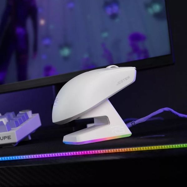 Миша бездротова Proove Gaming Superfight Wireless with charging dock White/Purple (WMSW00122002) DC618307 фото