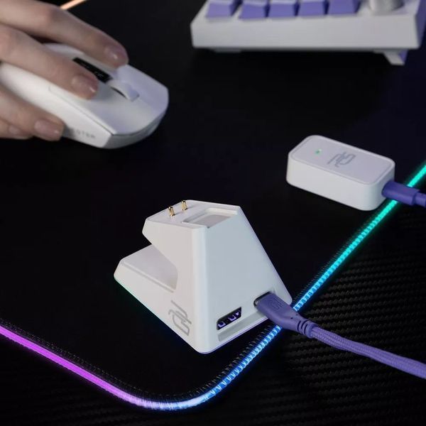 Миша бездротова Proove Gaming Superfight Wireless with charging dock White/Purple (WMSW00122002) DC618307 фото