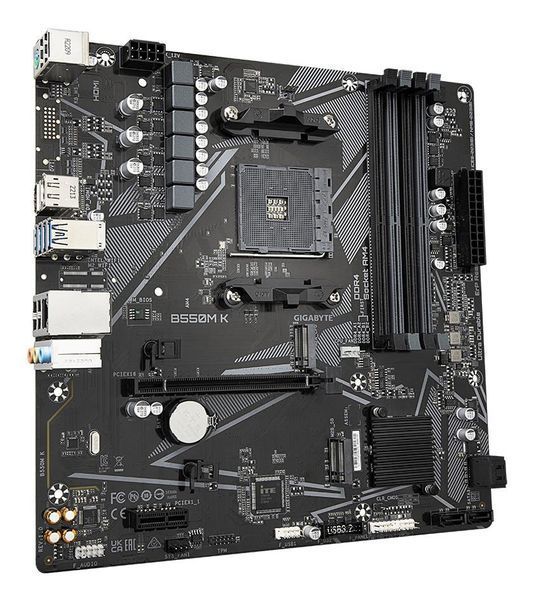 Материнська плата GIGABYTE B550M K Socket AM4 EL1392059 фото