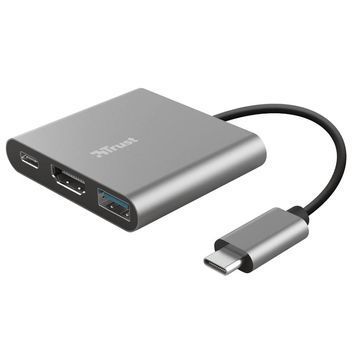 USB-хаб Trust Dalyx Aluminium USB Type-C 3-в-1 (23772) DC359434 фото
