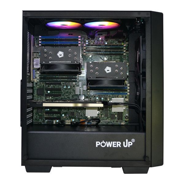 PowerUp #128 Dual-Processor Workstation with Xeon E5 2690 v3 x2/64 GB/1 TB HDD/256 GB SSD/NVIDIA Quadro RTX A4000 16 GB PU110128 фото