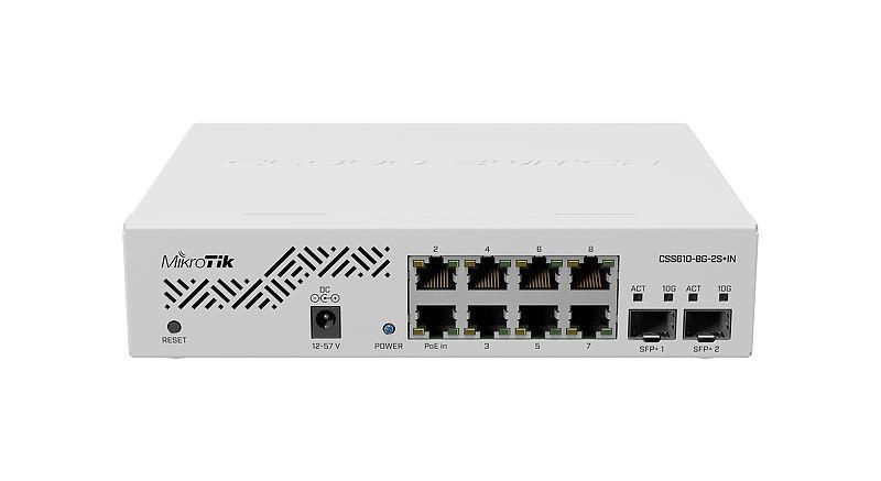 Комутатор MIKROTIK 8PORT /1 Gbps (CSS610-8G-2S+IN) EL1313836 фото