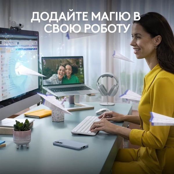 Клавiатура бездротова Logitech Signature Slim K950 US OffWhite USB (920-012466) DC512457 фото