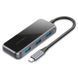 Концентратор Vention 5 в 1 Type-C-USB-PD 4USB 3.0 87W 4K 30Hz 0.15m Black (TFDHB) DC483244 фото 1