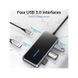 Концентратор Vention 5 в 1 Type-C-USB-PD 4USB 3.0 87W 4K 30Hz 0.15m Black (TFDHB) DC483244 фото 2