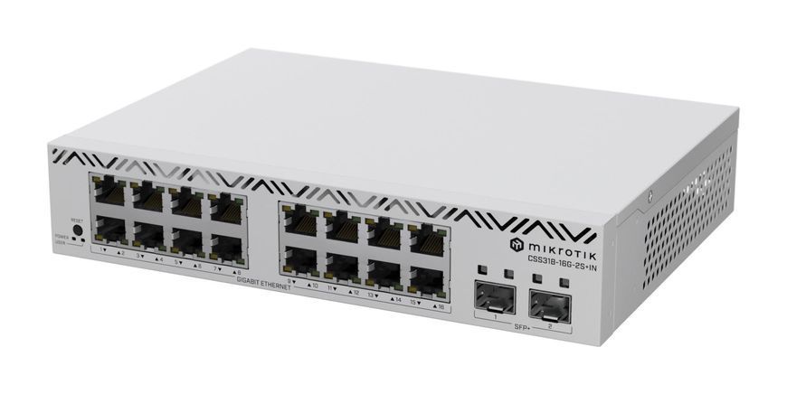 Комутатор MIKROTIK 16PORT /1 Gbps (CSS318-16G-2S+IN) EL1431790 фото