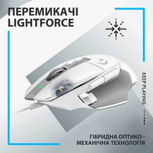 Миша Logitech G502 X White (910-006146) DC435993 фото